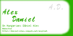 alex daniel business card