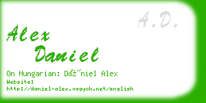 alex daniel business card